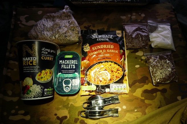 camping food, freeze dried meals wild camping